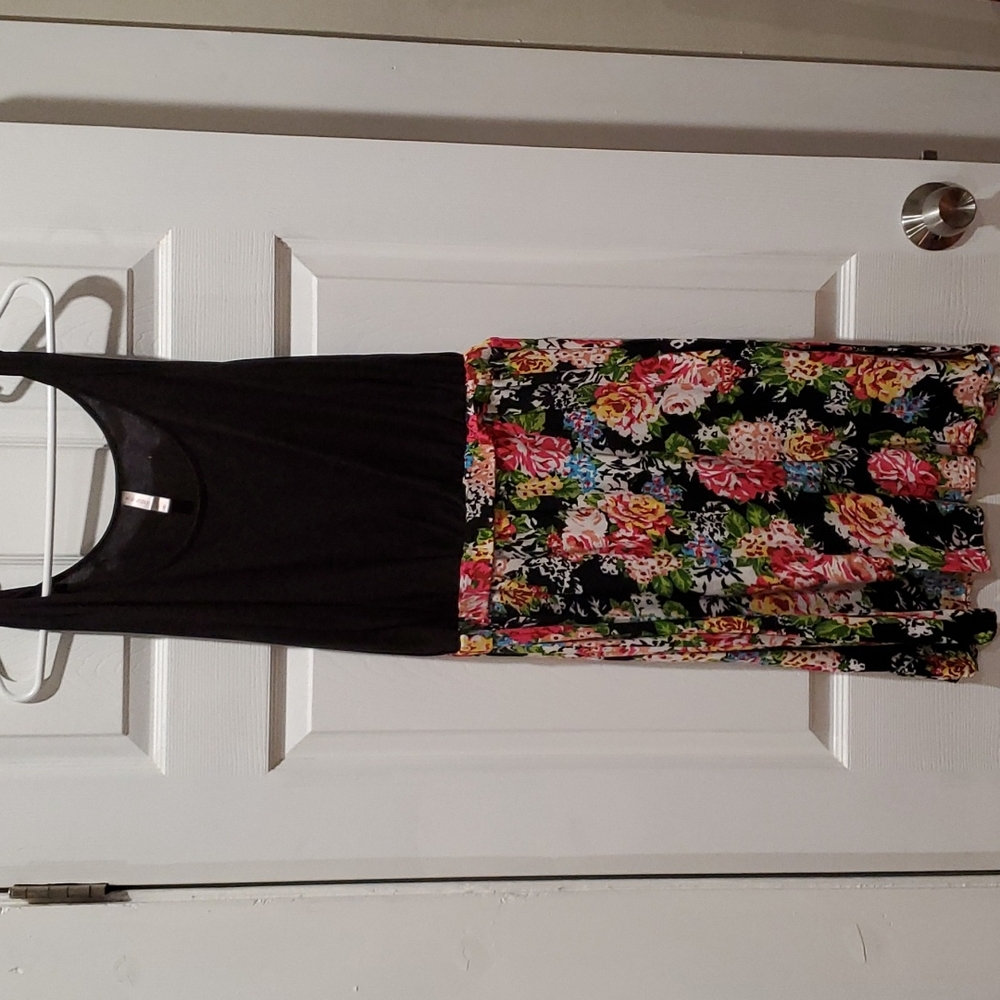 Floral skirted tank dress